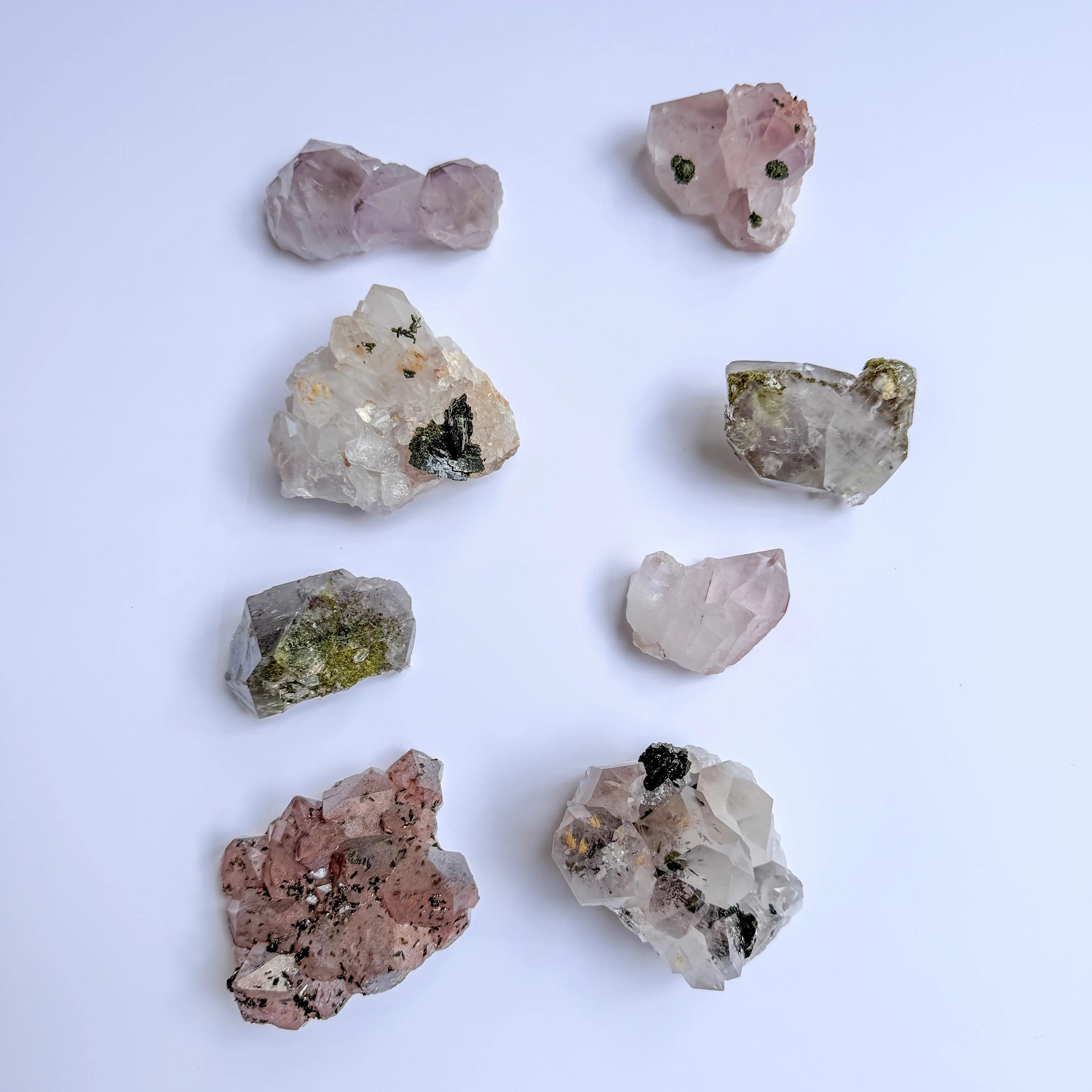 Etched Pink Garden Quartz from Sichuan with Hematite view 4